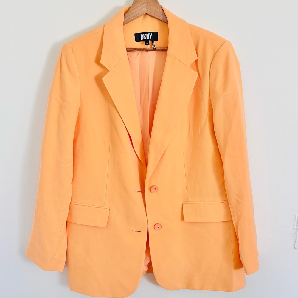 DKNY Relaxed Blazer in Neon Orange